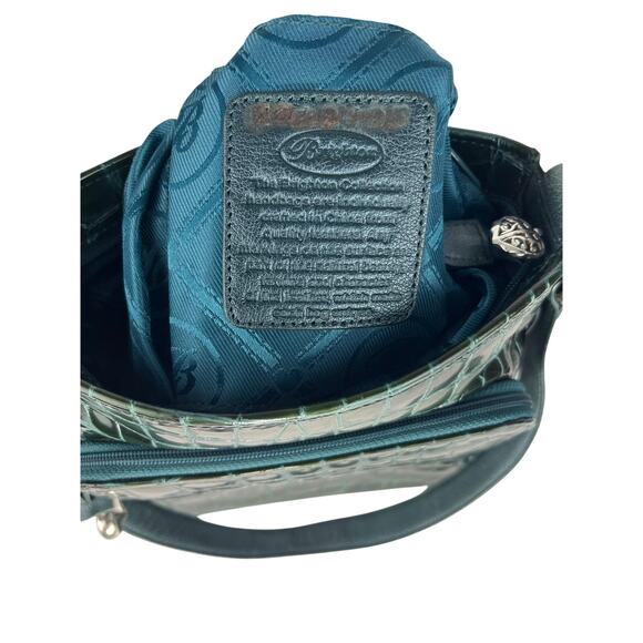 Brighton Sonny Patent Leather Croc Embossed Shoulder Bag - Picture 10 of 10